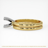 18K White & Yellow Wedding Set Ring Setting Image