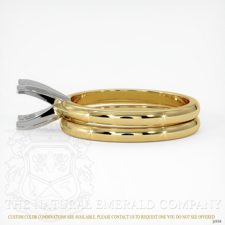 18K White & Yellow Wedding Set Ring Setting