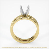 18K White & Yellow Wedding Set Ring Setting Image