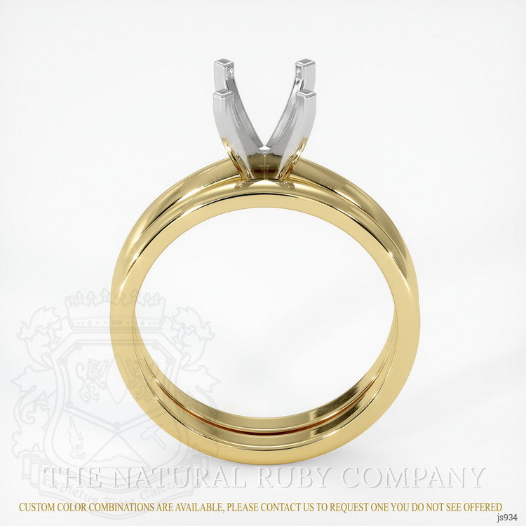 18K White & Yellow Wedding Set Ring Setting