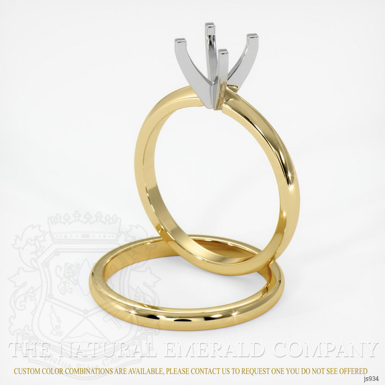18K White & Yellow Wedding Set Ring Setting