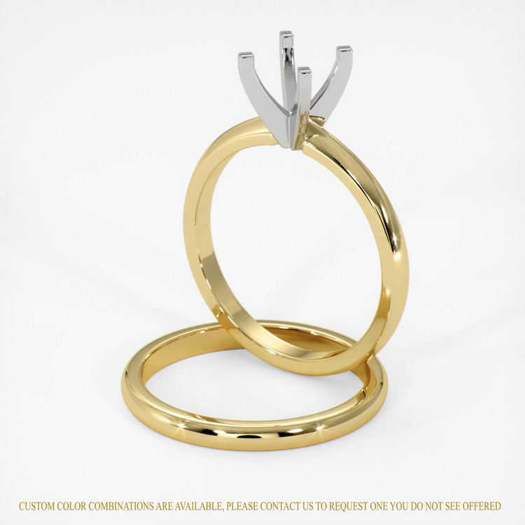 18K White & Yellow Wedding Set Ring Setting