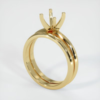 10K Yellow Gold Wedding Set Ring Setting Video