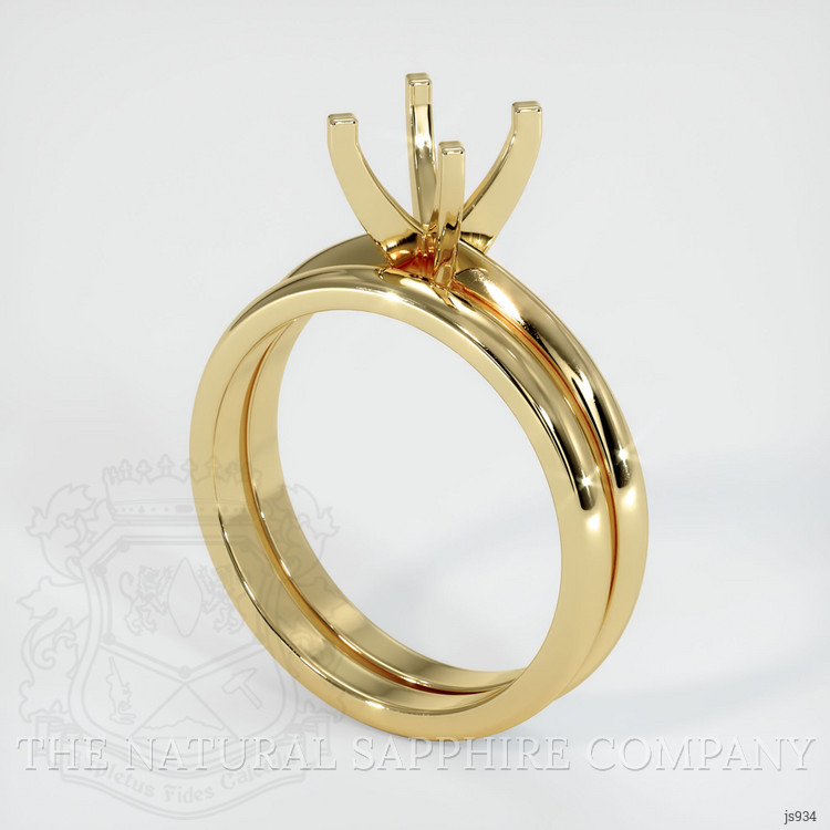 10K Yellow Gold Wedding Set Ring Setting