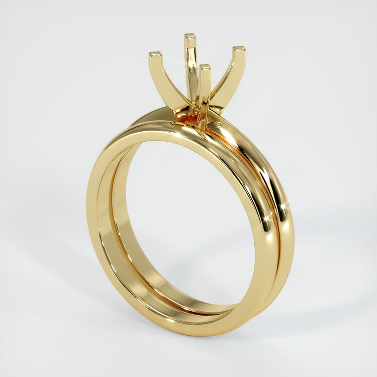 10K Yellow Gold Wedding Set Ring Setting