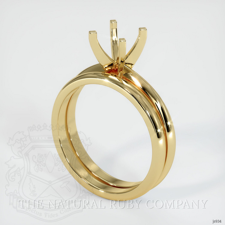 10K Yellow Gold Wedding Set Ring Setting