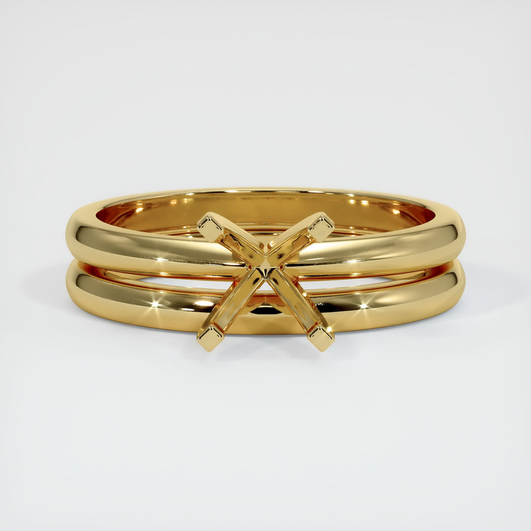 10K Yellow Gold Wedding Set Ring Setting