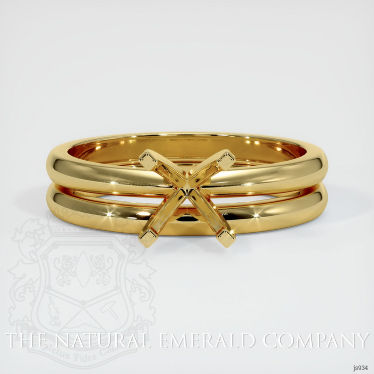 18K Yellow Gold Wedding Set Ring Setting