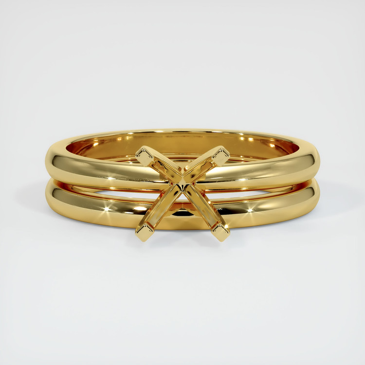 18K Yellow Gold Wedding Set Ring Setting