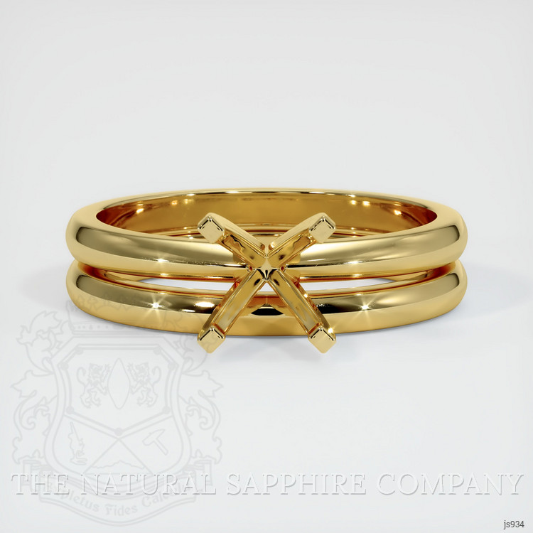 18K Yellow Gold Wedding Set Ring Setting