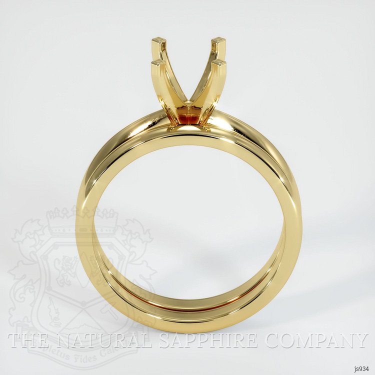 18K Yellow Gold Wedding Set Ring Setting