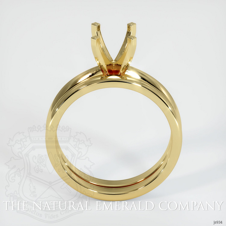 18K Yellow Gold Wedding Set Ring Setting