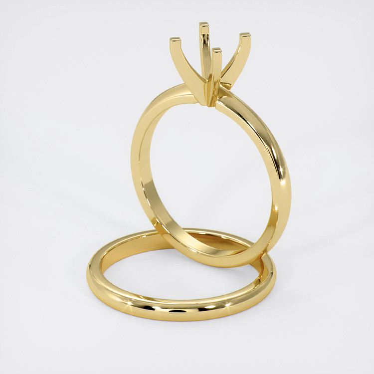 18K Yellow Gold Wedding Set Ring Setting