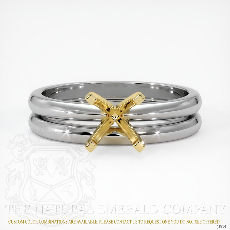 18K Yellow & White Wedding Set Ring Setting