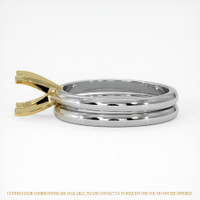 18K Yellow & White Wedding Set Ring Setting Image