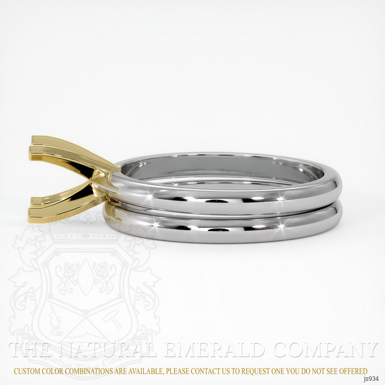 18K Yellow & White Wedding Set Ring Setting