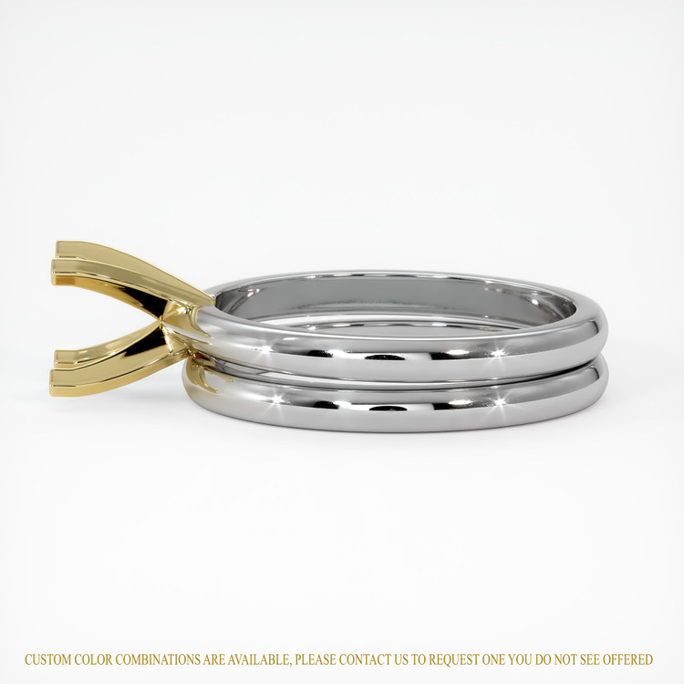 18K Yellow & White Wedding Set Ring Setting