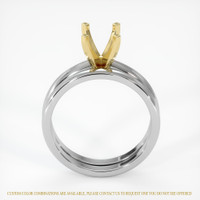 18K Yellow & White Wedding Set Ring Setting Image