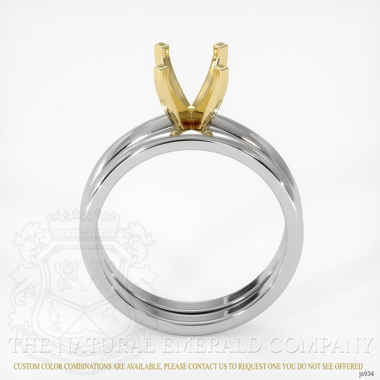 18K Yellow & White Wedding Set Ring Setting
