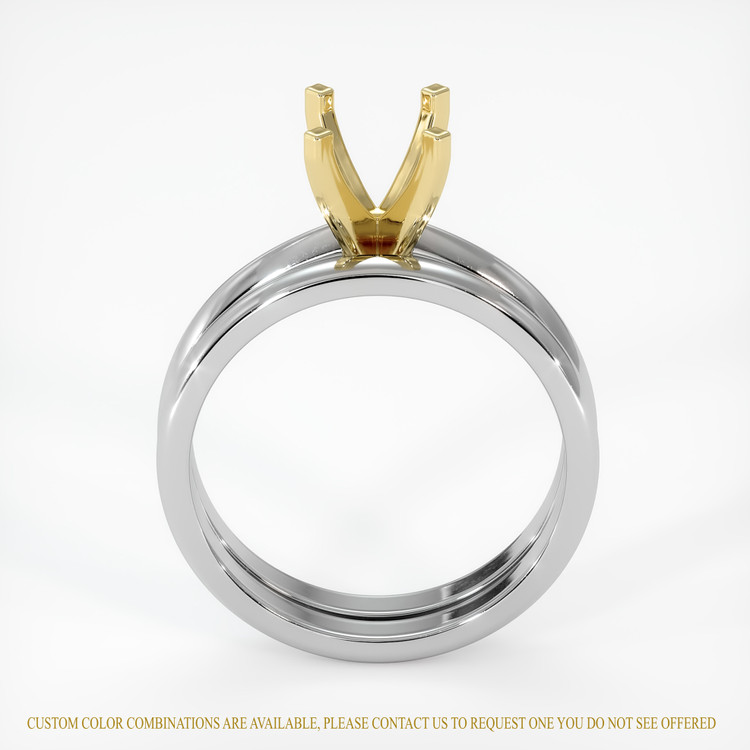 18K Yellow & White Wedding Set Ring Setting