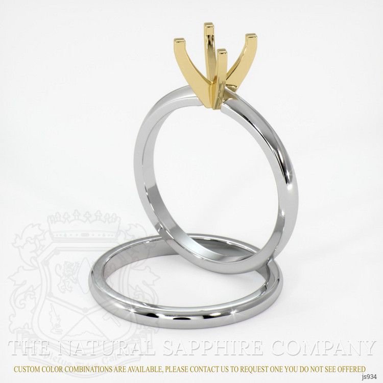 18K Yellow & White Wedding Set Ring Setting