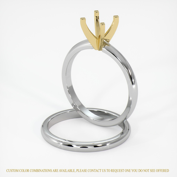 18K Yellow & White Wedding Set Ring Setting