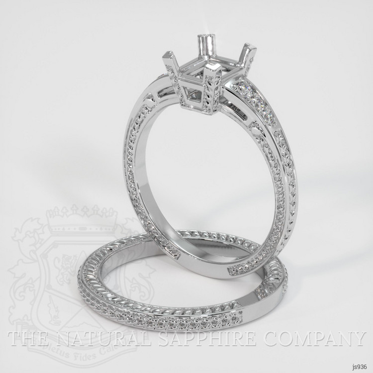 Platinum 950 Antique Style Ring Setting