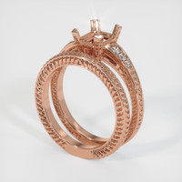 14K Rose Gold Antique Style Ring Setting Video