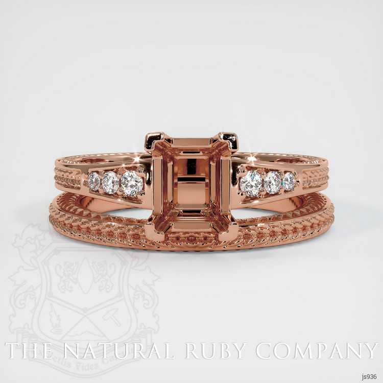 14K Rose Gold Antique Style Ring Setting