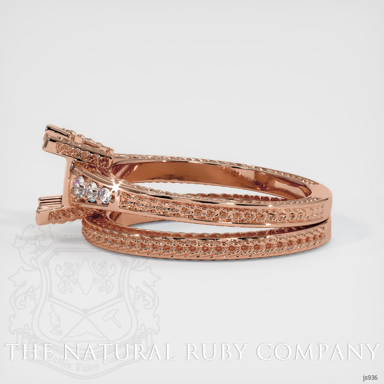 14K Rose Gold Antique Style Ring Setting