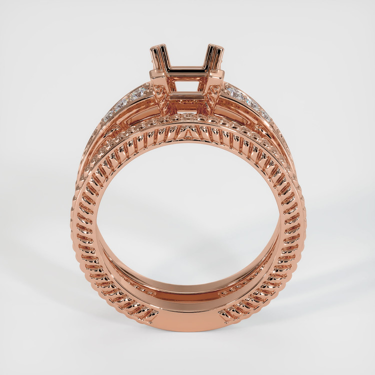 14K Rose Gold Antique Style Ring Setting