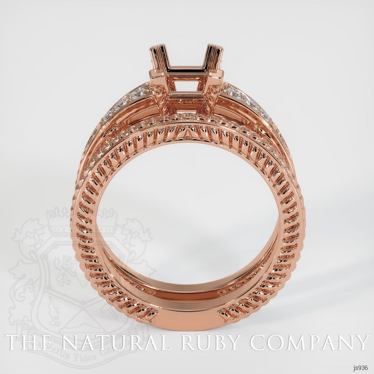 14K Rose Gold Antique Style Ring Setting