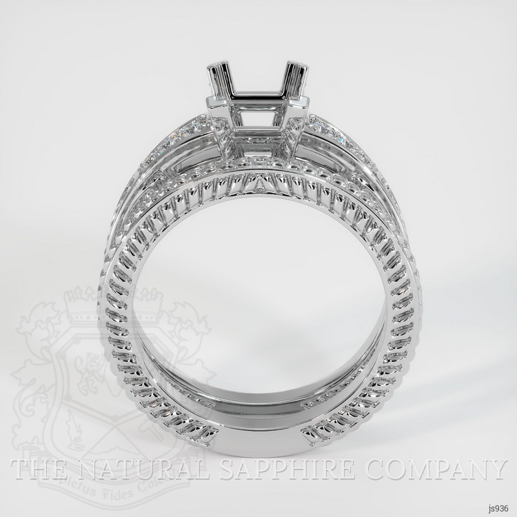 10K White Gold Antique Style Ring Setting