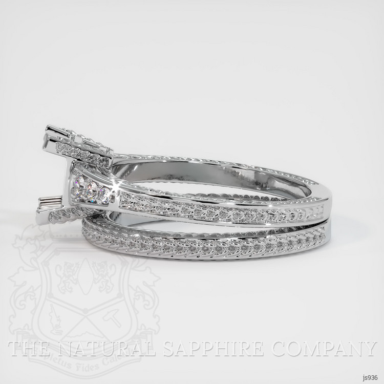 18K White Gold Antique Style Ring Setting