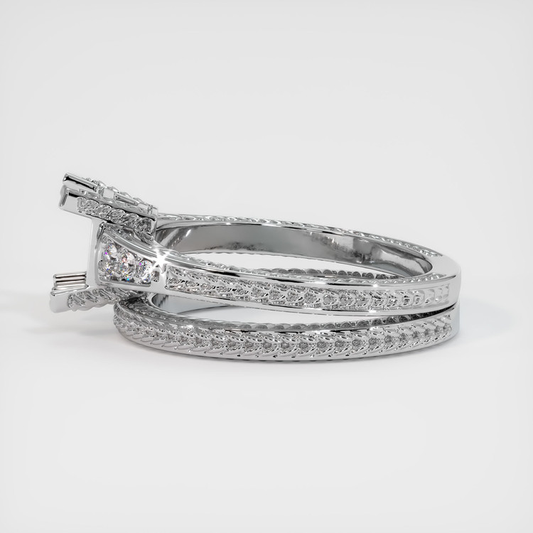 18K White Gold Antique Style Ring Setting