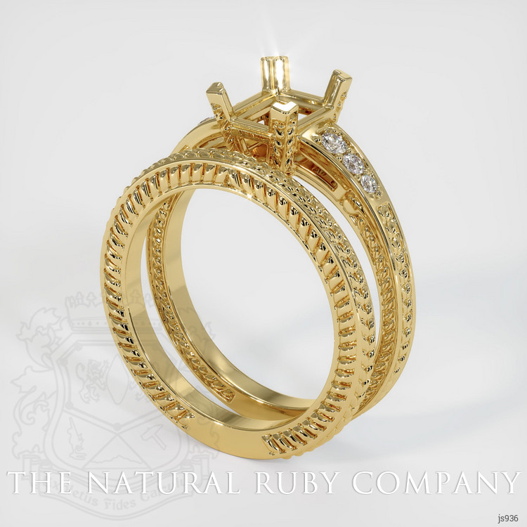 14K Yellow Gold Antique Style Ring Setting