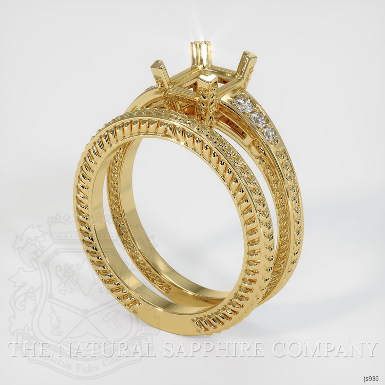 14K Yellow Gold Antique Style Ring Setting