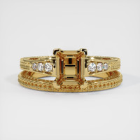 14K Yellow Gold Antique Style Ring Setting Image