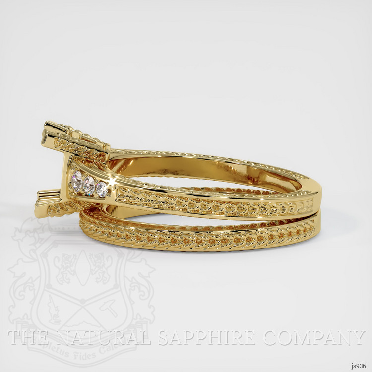 14K Yellow Gold Antique Style Ring Setting