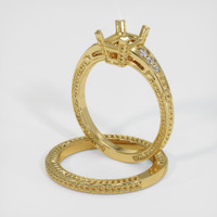 14K Yellow Gold Antique Style Ring Setting Image