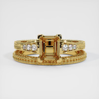 18K Yellow Gold Antique Style Ring Setting Image