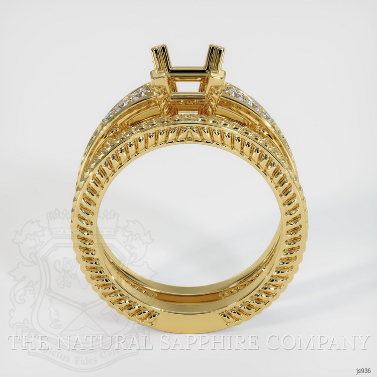 18K Yellow Gold Antique Style Ring Setting