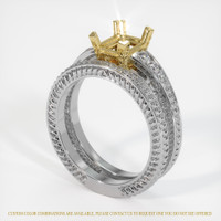 18K Yellow & White Antique Style Ring Setting Video