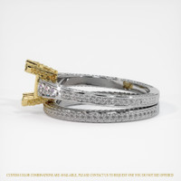 18K Yellow & White Antique Style Ring Setting Image
