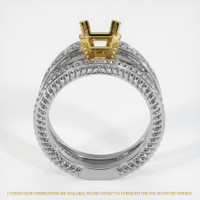 18K Yellow & White Antique Style Ring Setting Image