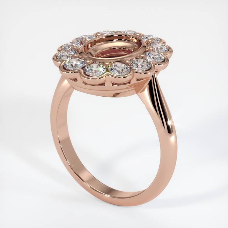 14K Rose Gold Antique Style Ring Setting