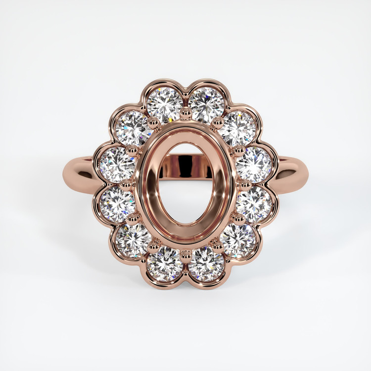14K Rose Gold Antique Style Ring Setting