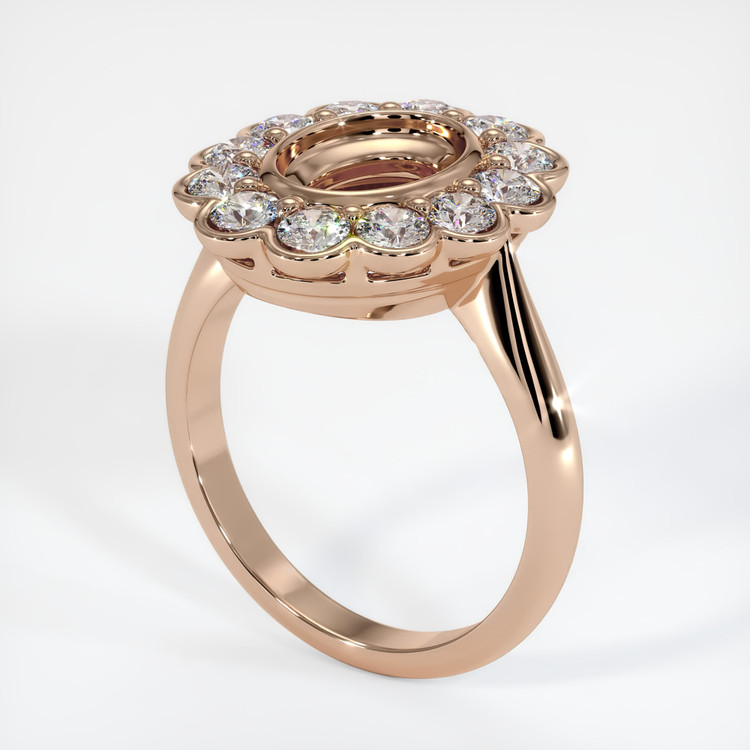 18K Rose Gold Antique Style Ring Setting