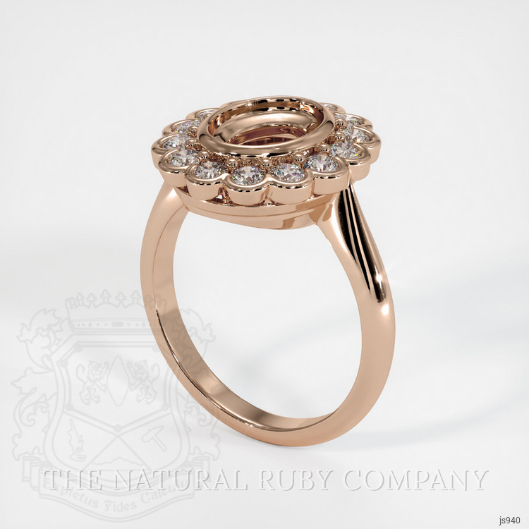 18K Rose Gold Antique Style Ring Setting