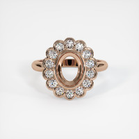 18K Rose Gold Antique Style Ring Setting Image